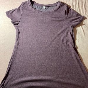 Purple shirt with button down the side great for leggings